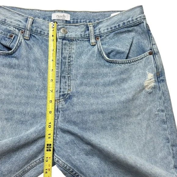 Nuuds The Straight Jeans Classic Fit Size 32 Ranger Wash Distressed 29” Inseam - Picture 12 of 16